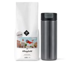 Kaffee-Geschenkset „Alltagsheld to Camping„ – 1x 1kg Omni-Roast Ganze Bohne und Kambukka Becher