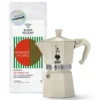 Kaffee-Geschenkset “Bialetti Camping” – 1x 250 g Espresso Gemahlen und Bialetti Moka Express