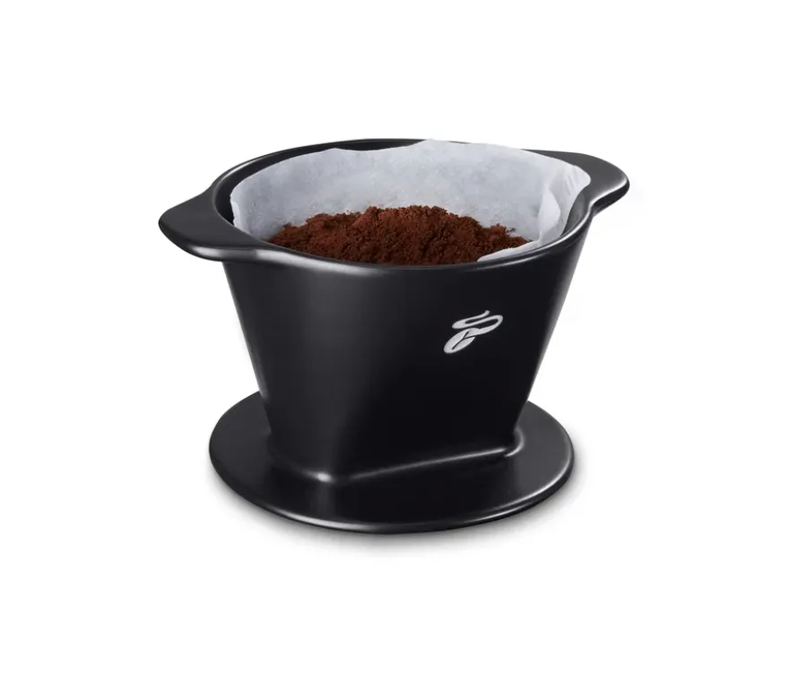 Kaffeehandfilter Gr. 101, schwarz mit Bohne