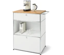 Kaffee-Kommode Metall »CN3« mit 2 Schubladen, weiß