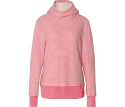 Kapuzen-Pullover, rosa-offwhite