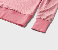 Kapuzen-Pullover, rosa-offwhite