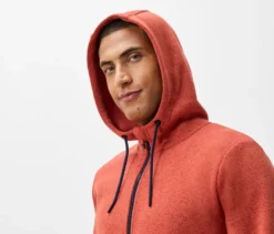 Kapuzen-Strickfleece-Jacke