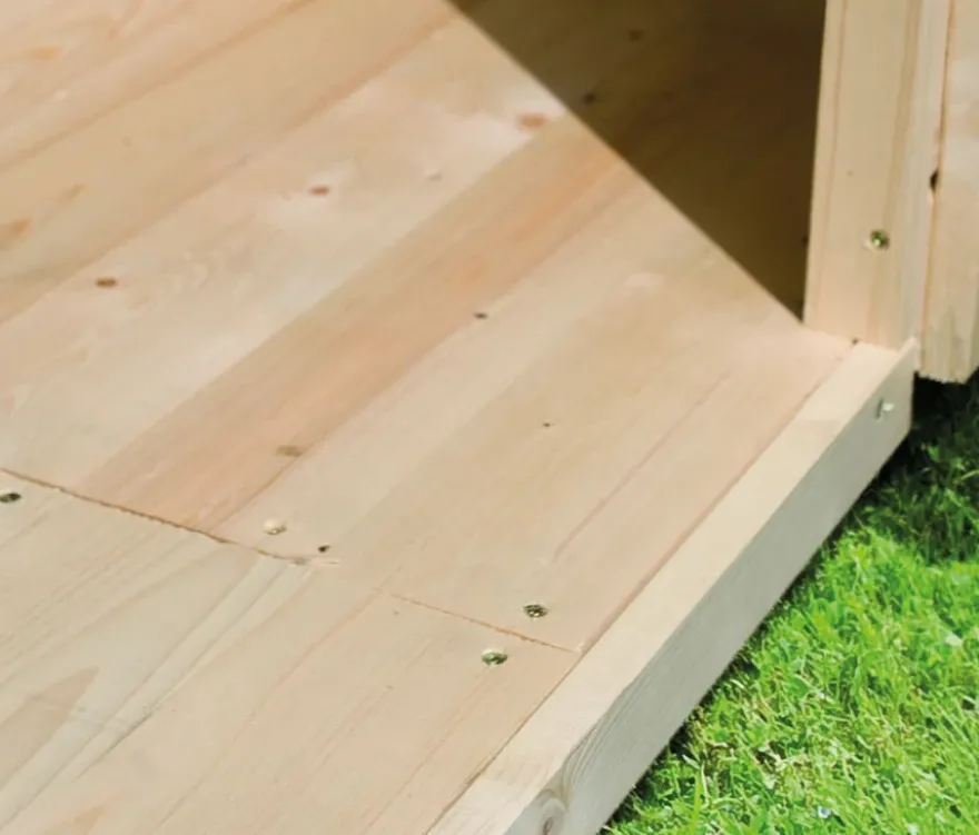Karibu Blockbohlen-Gartenhaus »Hator«, 38 mm, mit Dacheindeckung und Fußboden
