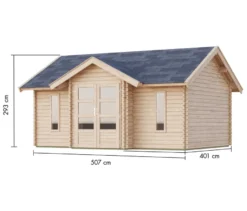Karibu Blockbohlen-Gartenhaus »Hator«, 38 mm, mit Fußboden