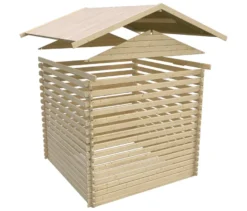 Karibu Blockbohlen-Gartenhaus »Hator«, 38 mm, mit Fußboden