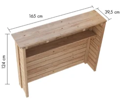 Karibu Garten-Bartisch-und-Theke, 28 mm Wandstärke
