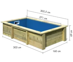 Karibu Gartenpool-Set, ca. 305 x 182 cm