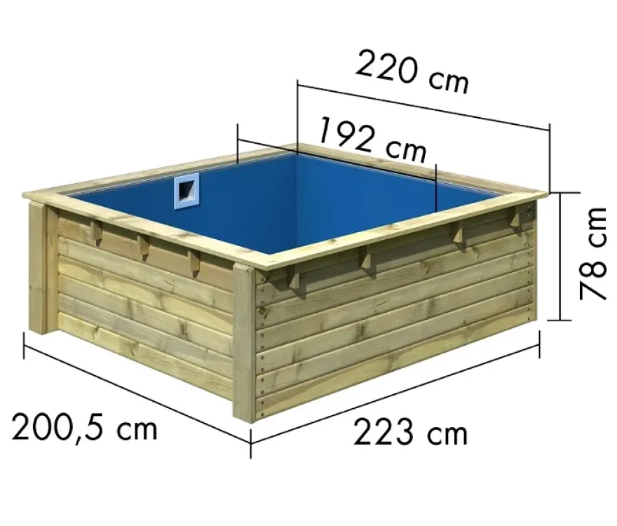 Karibu Minipool-Set inkl. Zubehör, ca. 220 x 220 cm