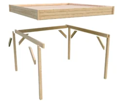Karibu Pavillon »Markaska« mit Leimholz-Balken und Dacheindeckung, 627 x 320, 28 mm