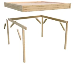 Karibu Pavillon »Sotis« mit Massivholz-Balken