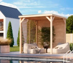 Karibu Pavillon »Sotis« mit Massivholz-Balken