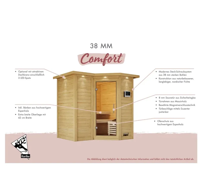 Karibu Sauna »Ayla«, Eckeinstieg