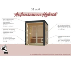 Karibu Saunahaus »Alice 1«, anthrazit
