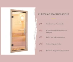 Karibu Saunahaus »Alice 1«, naturfarben-anthrazit