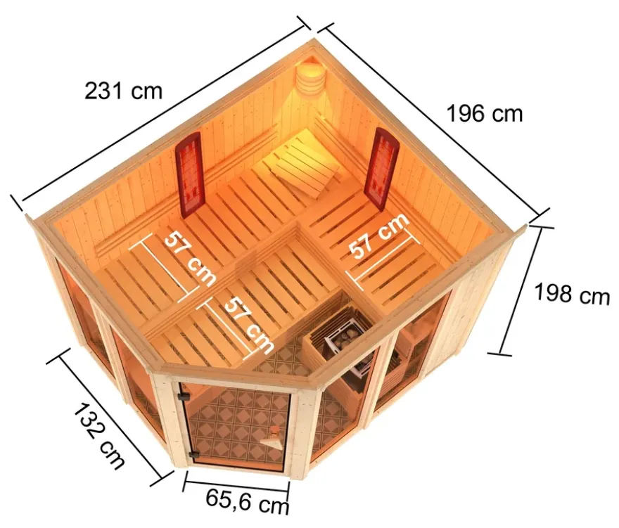 Karibu Sauna »Scarlett Plus«, Bio