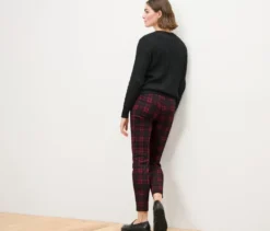 Karierte Stretchhose