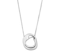 Kette, 925er Sterlingsilber, organisch, rhodiniert