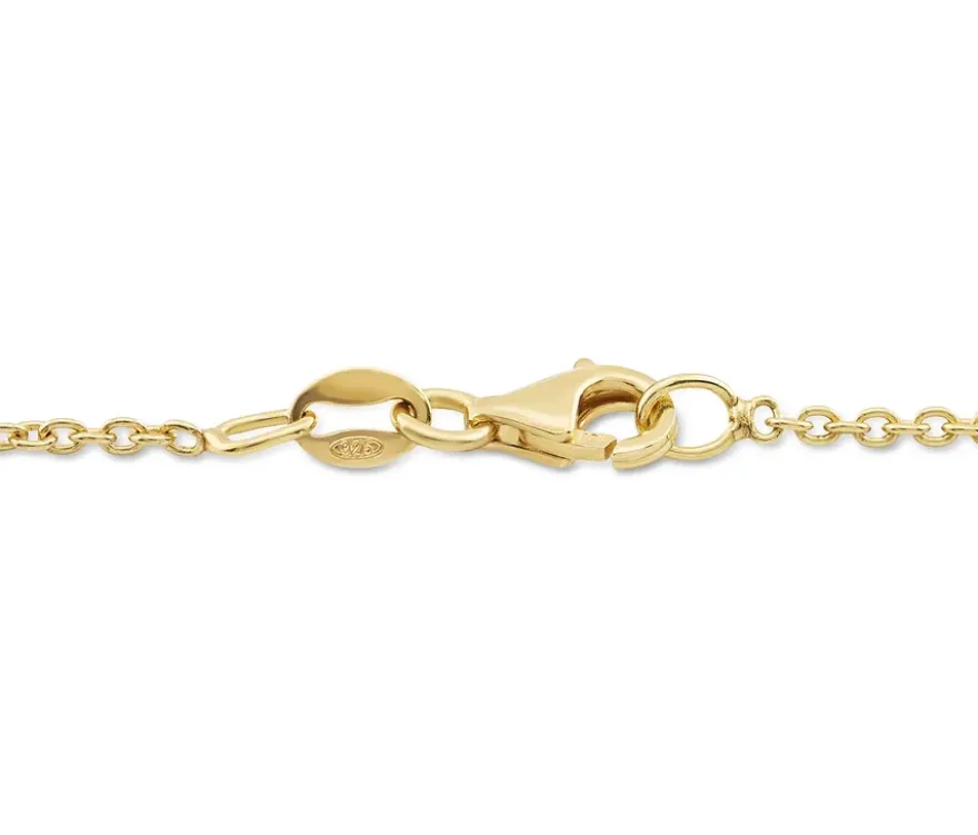 Kette mit Anhänger, 925er Sterlingsilber, vergoldet