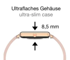 Kienzle Smart-Uhr Slim, roségoldfarben