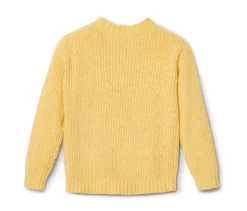 Kinder-Chenille-Pullover, rapsgelb