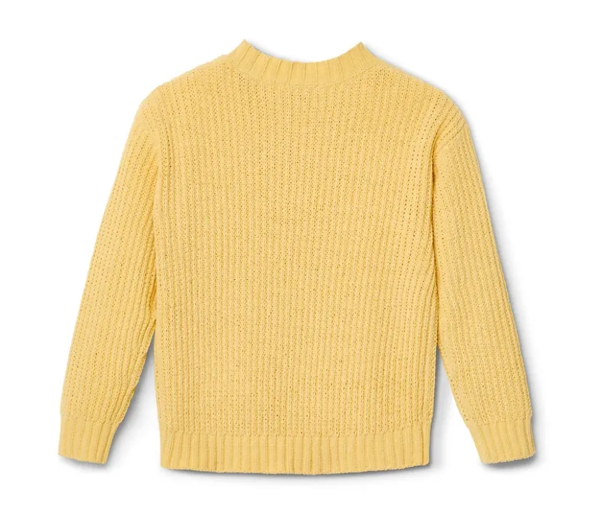 Kinder-Chenille-Pullover, rapsgelb