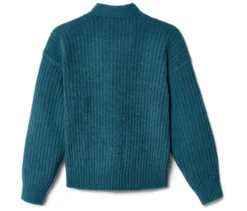 Kinder-Chenille-Strickjacke, blaugrün