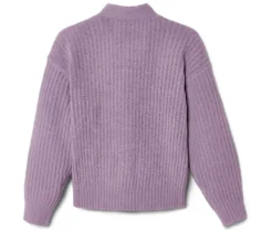 Kinder-Chenille-Strickjacke, lavendel