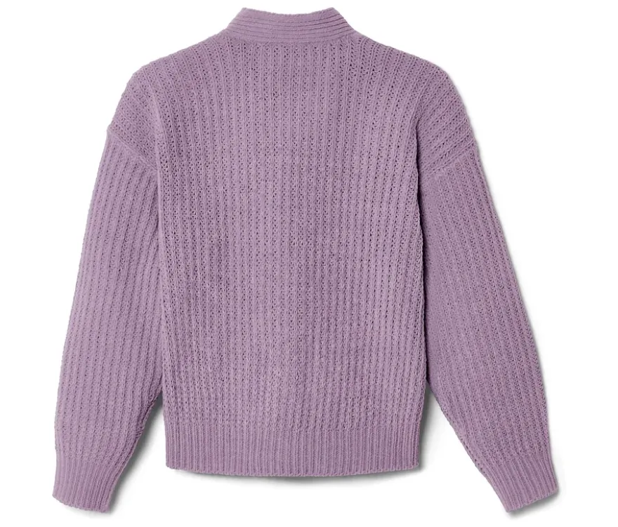 Kinder-Chenille-Strickjacke, lavendel