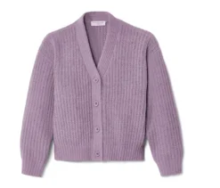 Kinder-Chenille-Strickjacke, lavendel