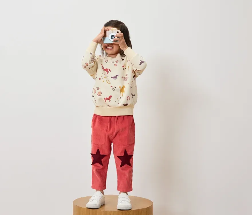 Kinder-Cord-Pull-on-Pants, rot