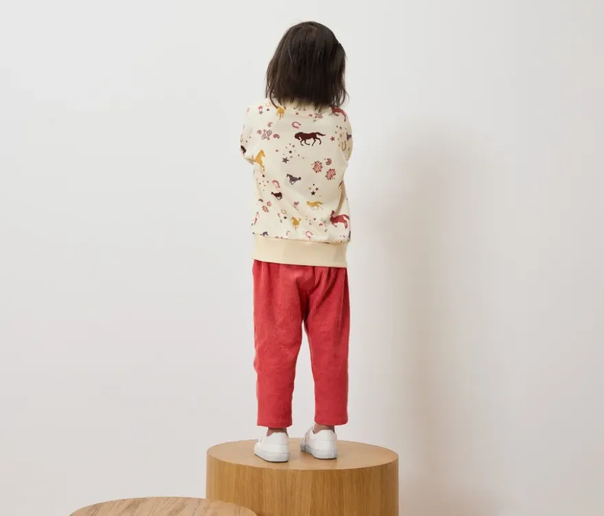 Kinder-Cord-Pull-on-Pants, rot