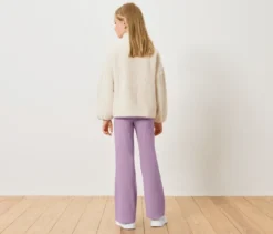 2 Kinder Flared-Leggings, lavendel und dunkelblau