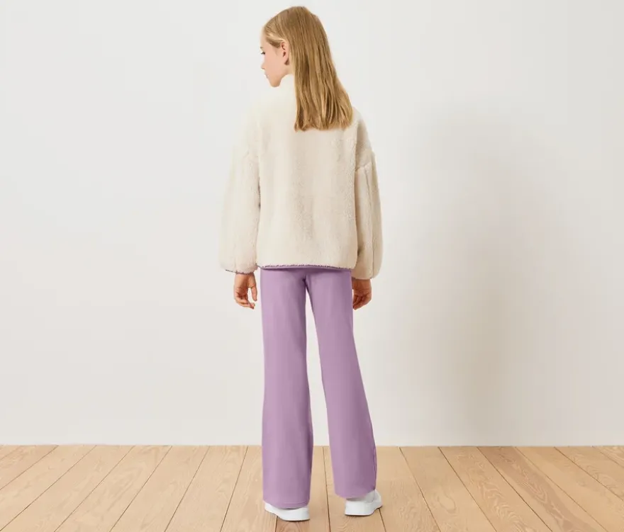 2 Kinder Flared-Leggings, lavendel und dunkelblau