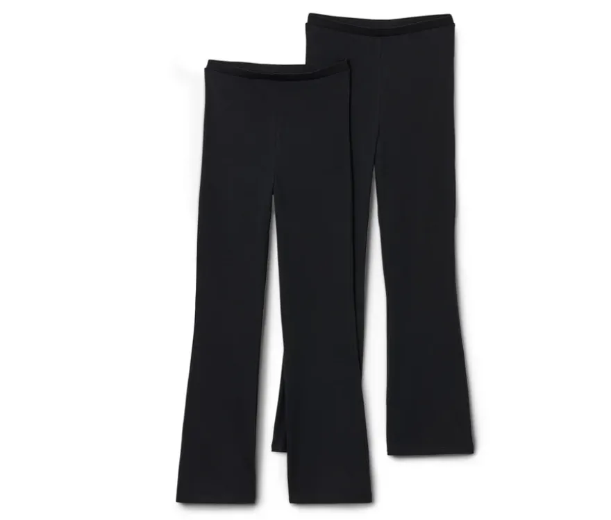 2 Kinder-Flared-Leggings, schwarz