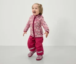 Kinder-Fleecejacke, geblümt