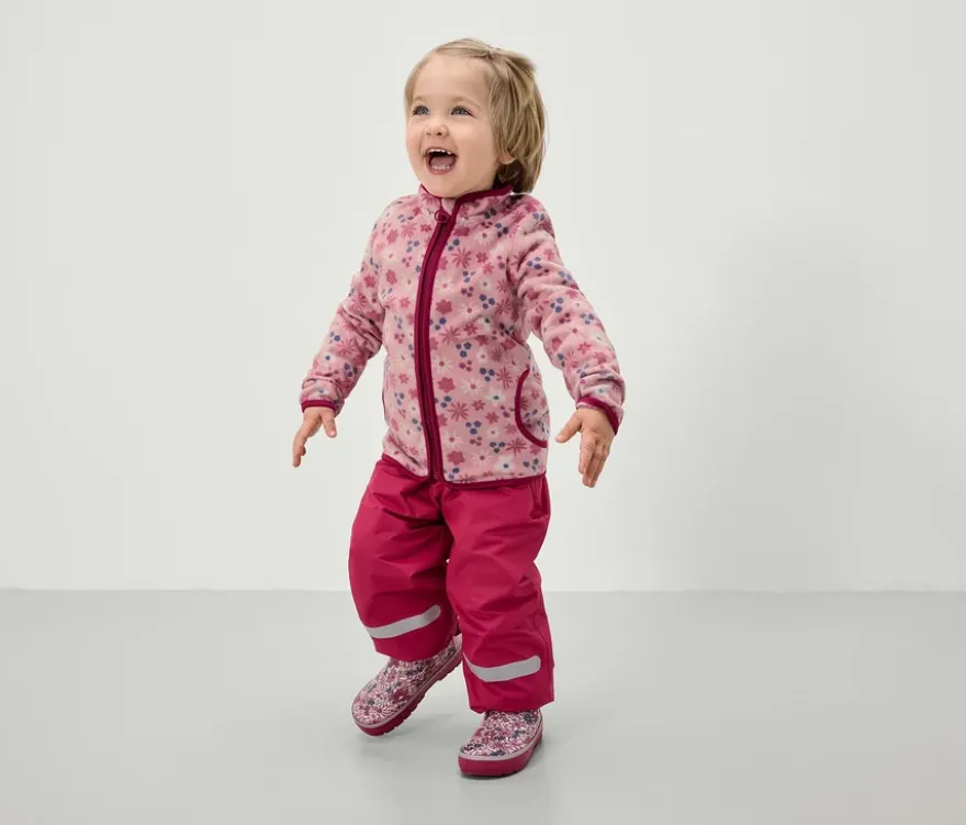 Kinder-Fleecejacke, geblümt