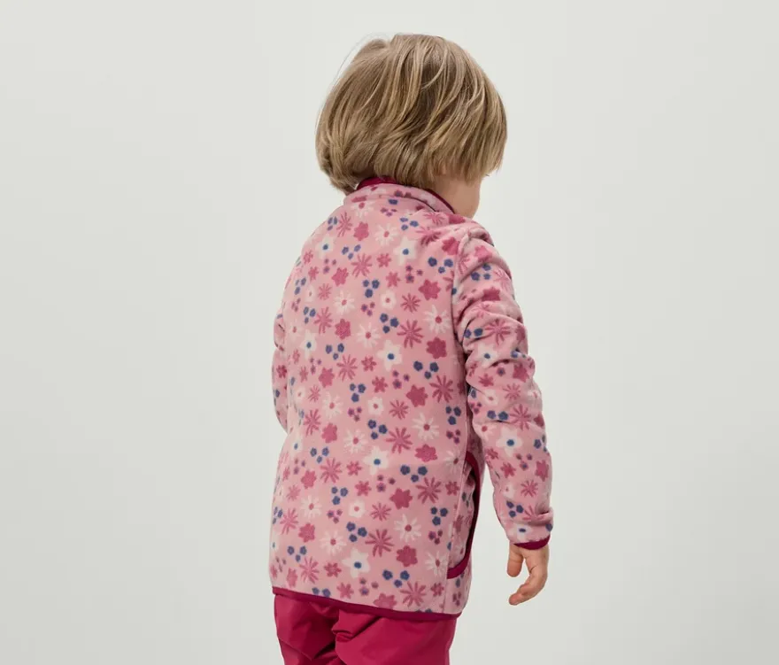 Kinder-Fleecejacke, geblümt