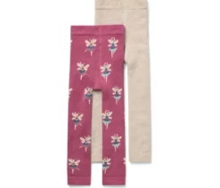 2 Kinder-Frottee-Thermoleggings, Ballerina