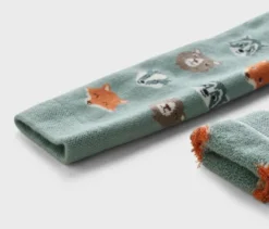 3 Kinder-Frottee-Thermoleggings, Waldtiere