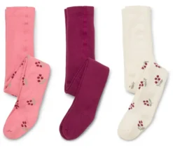 3 Kinder-Frottee-Thermostrumpfhosen, Blumen