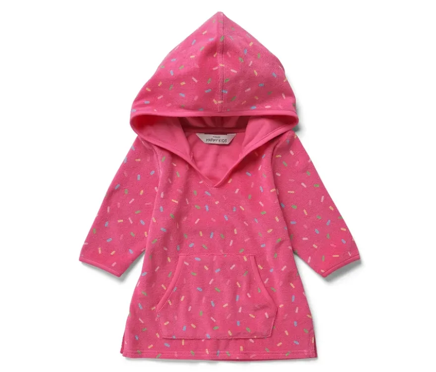 Kinder-Frottierponcho, pink