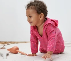 Kinder-Frottierponcho, pink
