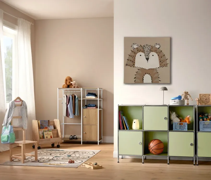 Kindergarderobe »GRADE« mit Türen und Kleiderstange