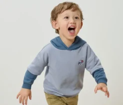 Kinder-Hoodie mit angerauter Innenseite