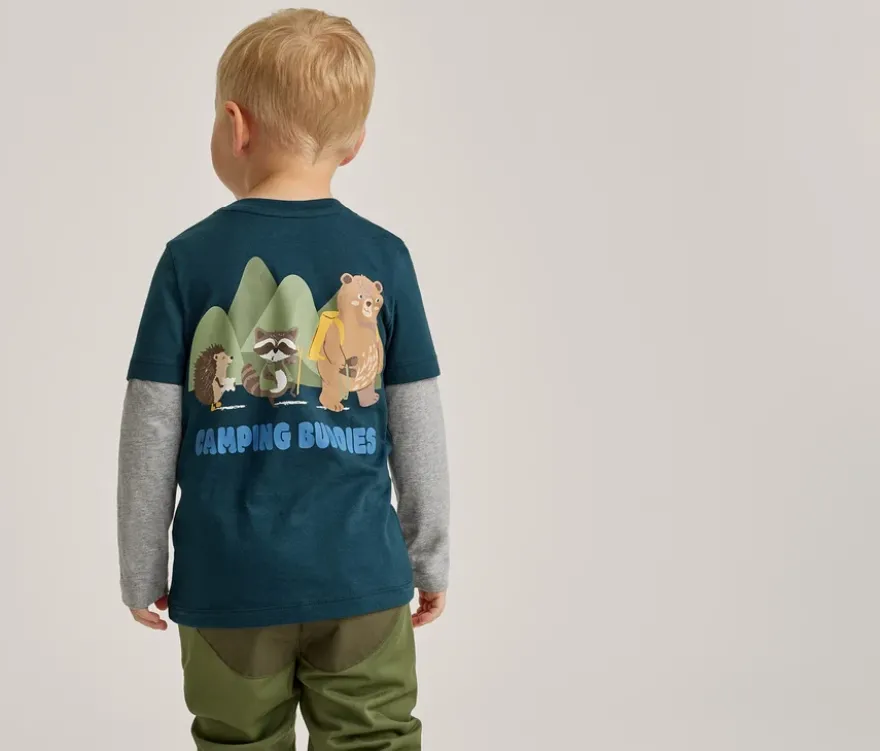 2 Kinder-2-in-1-Langarmshirts