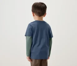 2 Kinder-2-in1-Langarmshirts