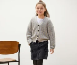 Kinder-Jeans-Rock, schwarz
