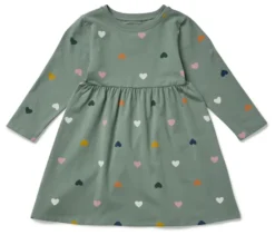 Kinder-Jerseykleid, Herzen