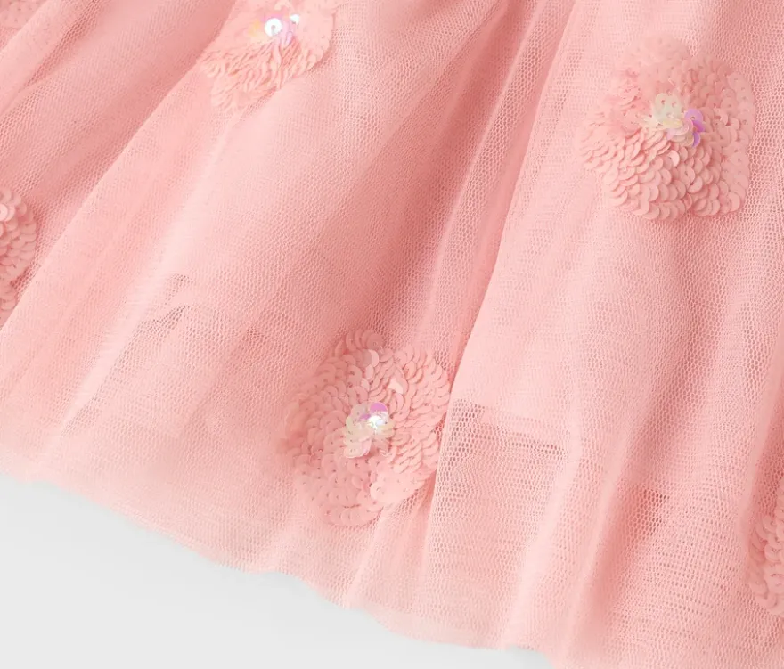 Kinder-Jerseykleid mit Pailletten